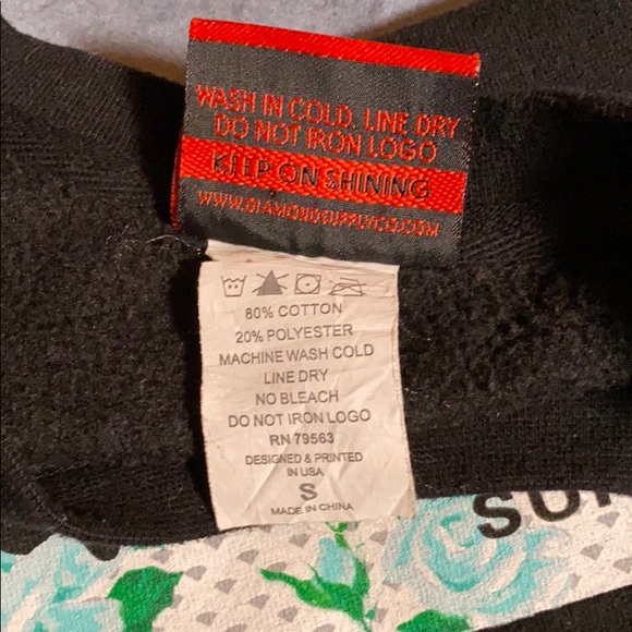 Diamond Supply Co. Pullover Graphic Distressed Sweatshirt, size S - Picture 9 of 16